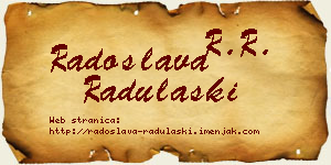 Radoslava Radulaški vizit kartica